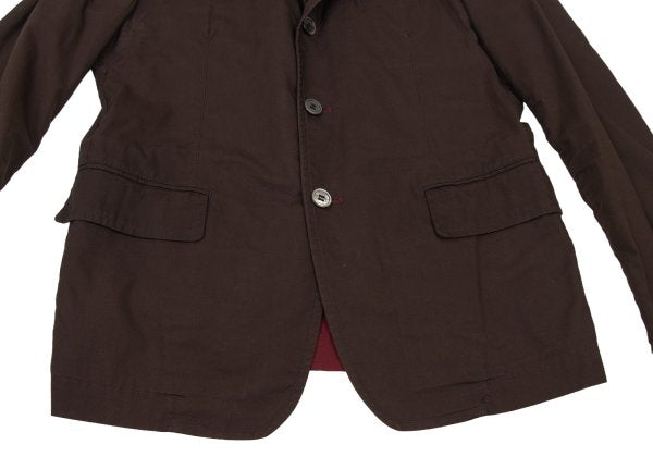 COMME des GARCONS HOMME Bicolor Side Jacket Brown Size S