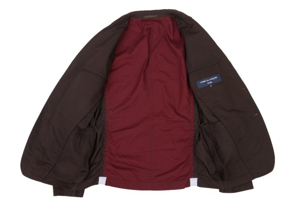 COMME des GARCONS HOMME Bicolor Side Jacket Brown Size S