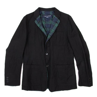 COMME des GARCONS HOMME Wool Linen Jacket Black Size XS