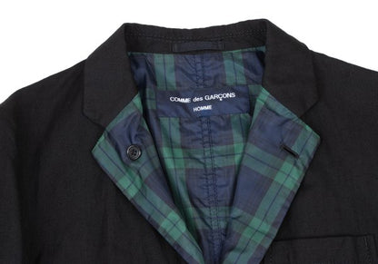 COMME des GARCONS HOMME Wool Linen Jacket Black Size XS