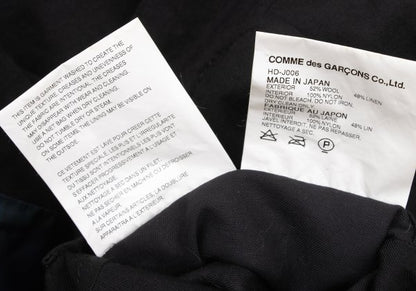 COMME des GARCONS HOMME Wool Linen Jacket Black Size XS