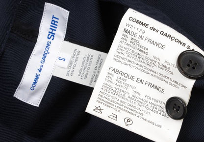 COMME des GARCONS SHIRT 13AW Wool Tape Jacket Blue Size S