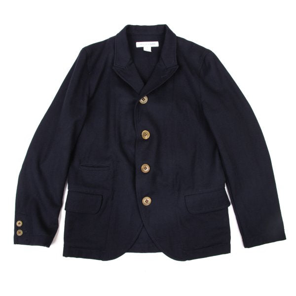 COMME des GARCONS SHIRT Wool Peaked Lapel Jacket Navy Size S