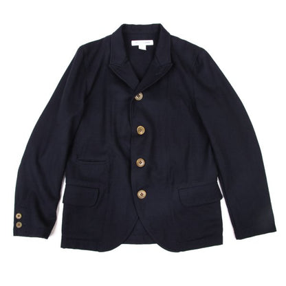 COMME des GARCONS SHIRT Wool Peaked Lapel Jacket Navy Size S