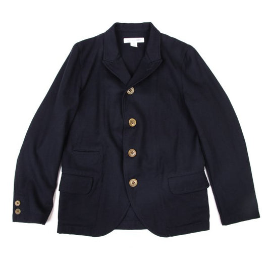 COMME des GARCONS SHIRT Wool Peaked Lapel Jacket Navy Size S