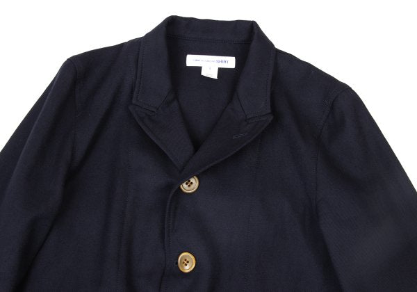COMME des GARCONS SHIRT Wool Peaked Lapel Jacket Navy Size S