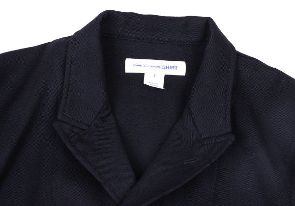 COMME des GARCONS SHIRT Wool Peaked Lapel Jacket Navy Size S