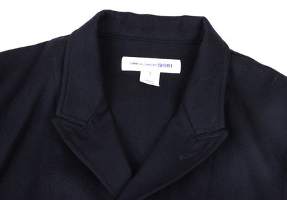 COMME des GARCONS SHIRT Wool Peaked Lapel Jacket Navy Size S