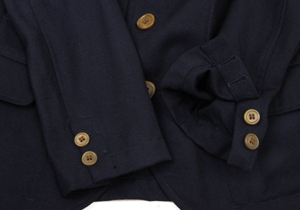 COMME des GARCONS SHIRT Wool Peaked Lapel Jacket Navy Size S