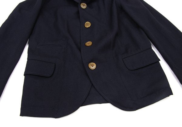 COMME des GARCONS SHIRT Wool Peaked Lapel Jacket Navy Size S