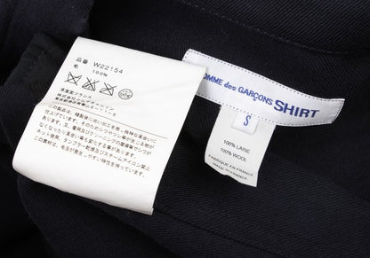 COMME des GARCONS SHIRT Wool Peaked Lapel Jacket Navy Size S