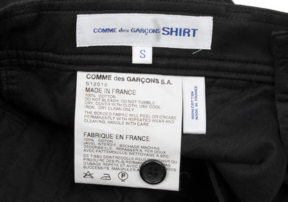COMME des GARCONS SHIRT 04SS Cotton Hem Design Black Size S