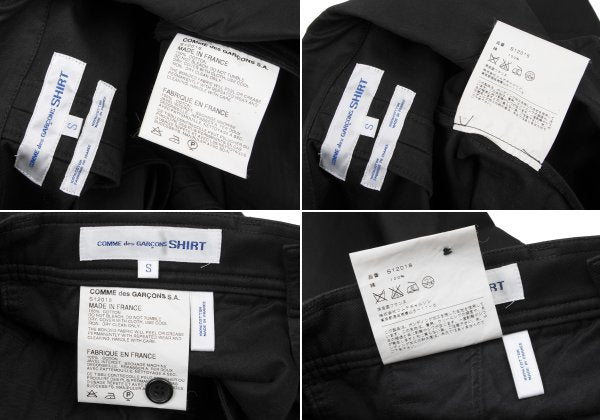 COMME des GARCONS SHIRT 04SS Cotton Hem Shirt Black Size S