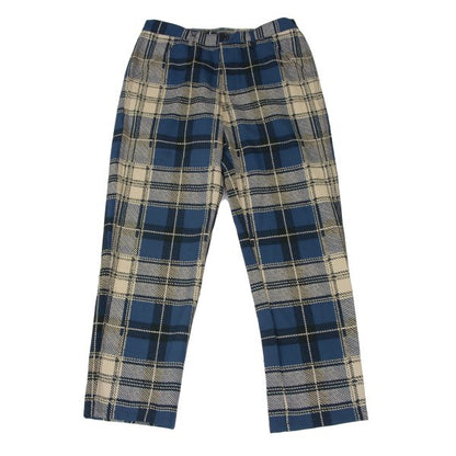 COMME des GARCONS SHIRT Poly Check Pants Blue Size S