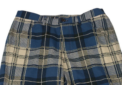 COMME des GARCONS SHIRT Poly Check Pants Blue Size S