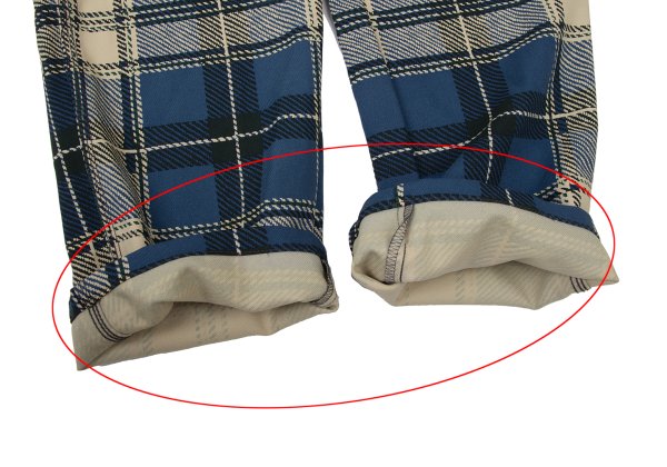 COMME des GARCONS SHIRT Poly Check Pants Blue Size S