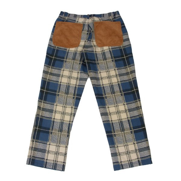 COMME des GARCONS SHIRT Poly Check Pants Blue Size S