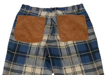 COMME des GARCONS SHIRT Poly Check Pants Blue Size S