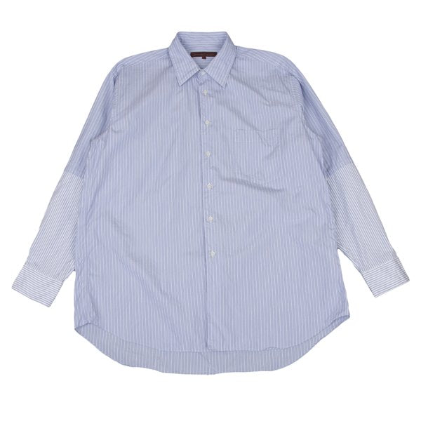 CDG Homme Deux Paneled Stripe Shirt Light Blue White Size M
