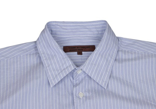 CDG Homme Deux Paneled Stripe Shirt Light Blue White Size M