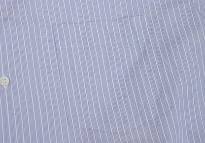 CDG Homme Deux Paneled Stripe Shirt Light Blue White Size M