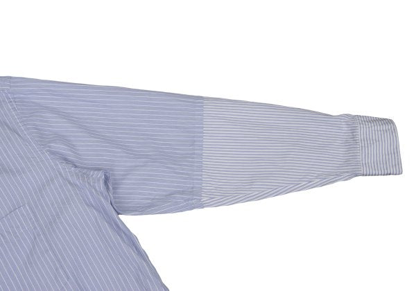 CDG Homme Deux Paneled Stripe Shirt Light Blue White Size M