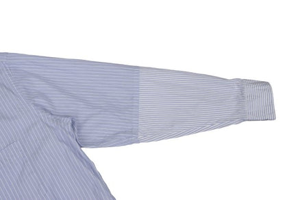CDG Homme Deux Paneled Stripe Shirt Light Blue White Size M