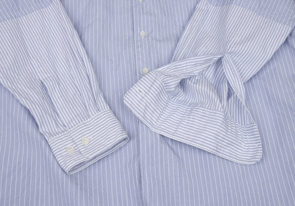 CDG Homme Deux Paneled Stripe Shirt Light Blue White Size M