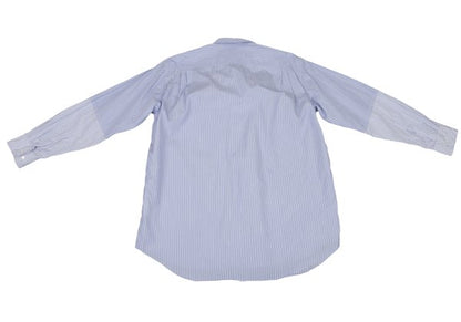 CDG Homme Deux Paneled Stripe Shirt Light Blue White Size M