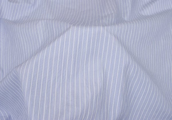 CDG Homme Deux Paneled Stripe Shirt Light Blue White Size M
