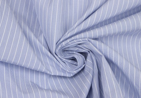 CDG Homme Deux Paneled Stripe Shirt Light Blue White Size M