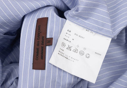 CDG Homme Deux Paneled Stripe Shirt Light Blue White Size M
