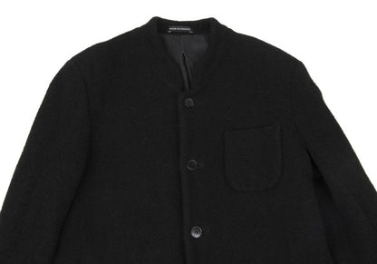 agnes b. homme Wool Blend Pile Stand Collar Jacket Black