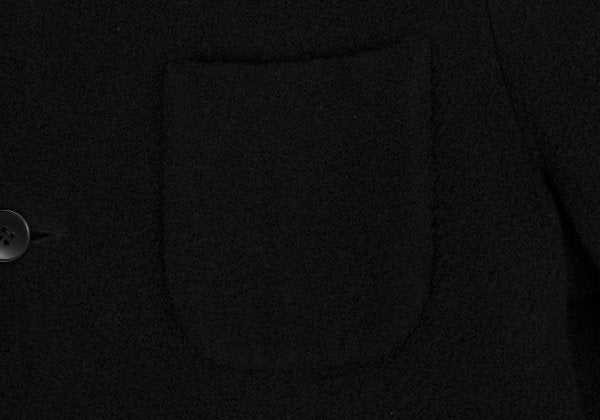 agnes b. homme Wool Blend Pile Stand Collar Jacket Black
