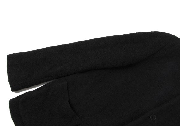 agnes b. homme Wool Blend Pile Stand Collar Jacket Black