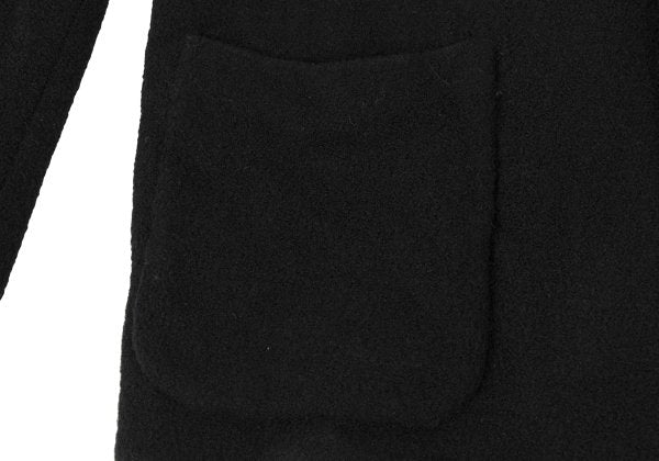 agnes b. homme Wool Blend Pile Stand Collar Jacket Black