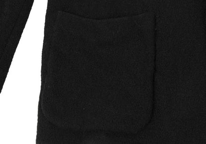 agnes b. homme Wool Blend Pile Stand Collar Jacket Black