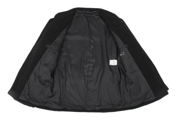 agnes b. homme Wool Blend Pile Stand Collar Jacket Black