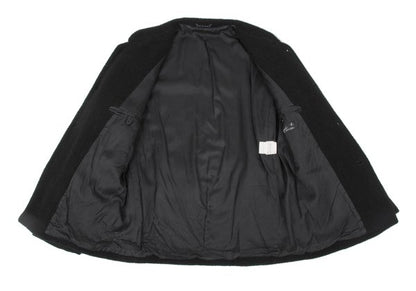 agnes b. homme Wool Blend Pile Stand Collar Jacket Black