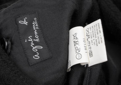 agnes b. homme Wool Blend Pile Stand Collar Jacket Black