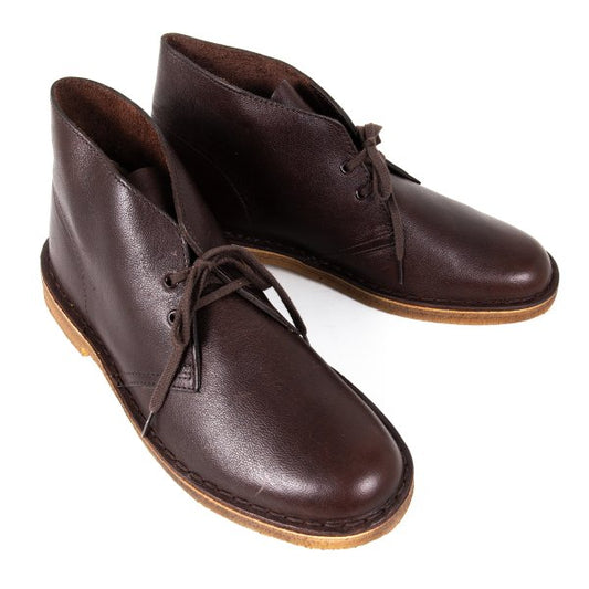 Clarks Brown Leather Desert Chukka Boots Size 25.5cm