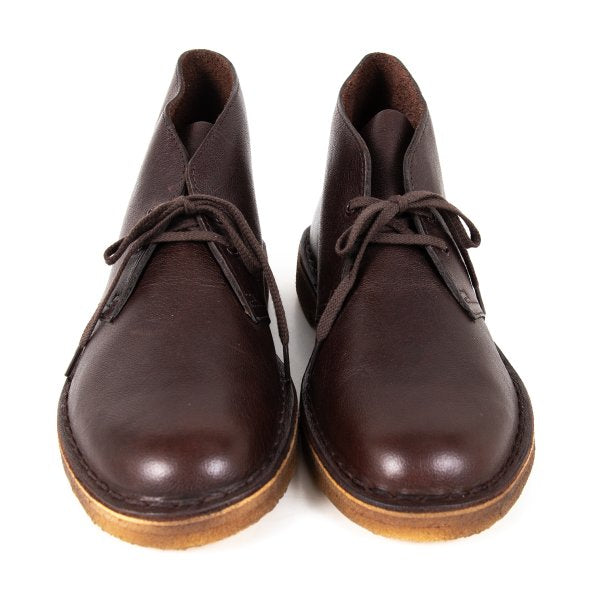 Clarks Brown Leather Desert Chukka Boots Size 25.5cm