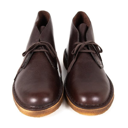 Clarks Brown Leather Desert Chukka Boots Size 25.5cm
