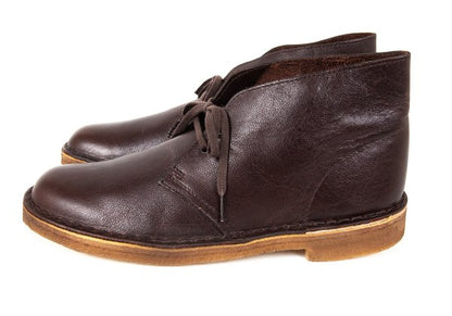 Clarks Brown Leather Desert Chukka Boots Size 25.5cm