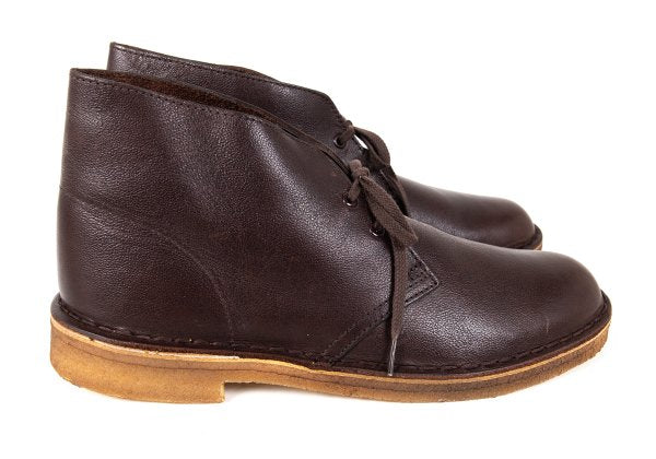 Clarks Brown Leather Desert Chukka Boots Size 25.5cm
