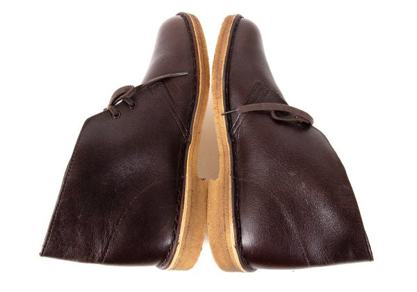 Clarks Brown Leather Desert Chukka Boots Size 25.5cm