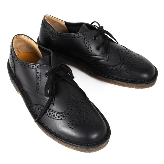 Clarks Khan Brogue Wingtip Shoes Black Size UK7 (26cm)