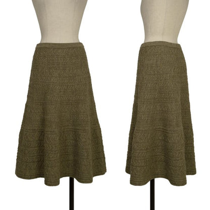 yoshie inaba Wool Cable Knit Midi Skirt Green Size 9