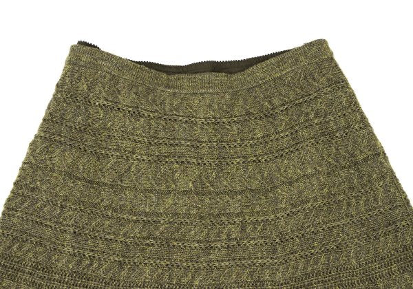yoshie inaba Wool Cable Knit Midi Skirt Green Size 9