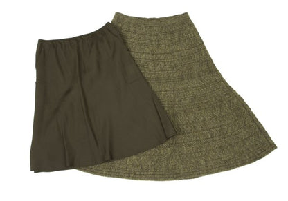 yoshie inaba Wool Cable Knit Midi Skirt Green Size 9